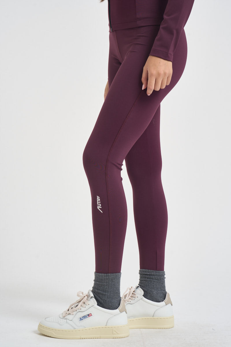 Leggings donna vita alta magenta LGPW 141E AUTRY 