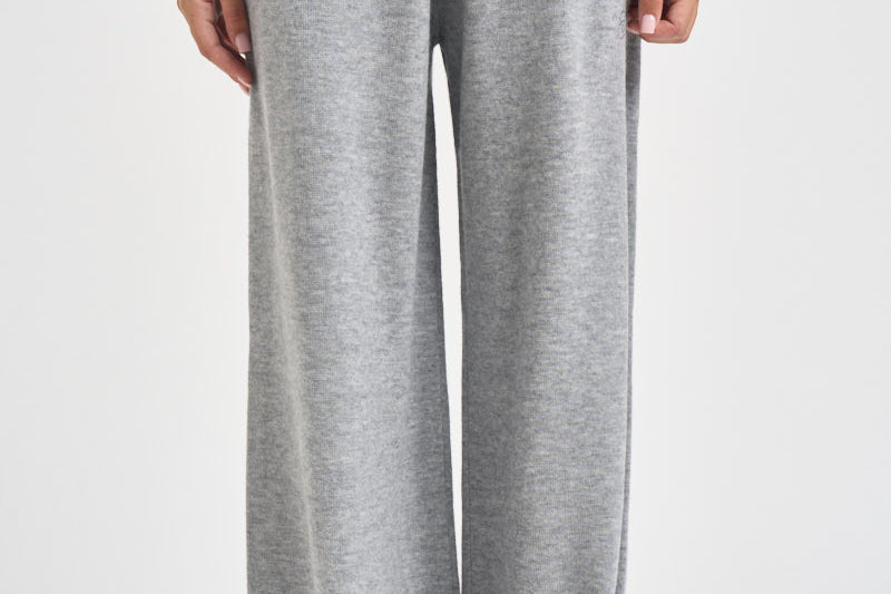 Pantaloni donna in maglia grigio mélange PAPW 150D AUTRY 
