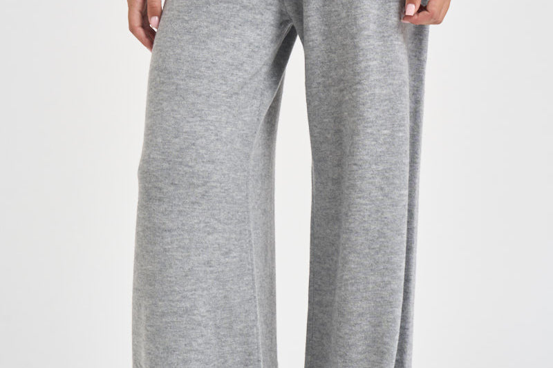Pantaloni donna in maglia grigio mélange PAPW 150D AUTRY 