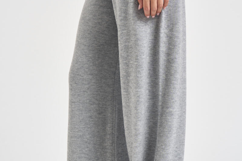 Pantaloni donna in maglia grigio mélange PAPW 150D AUTRY 