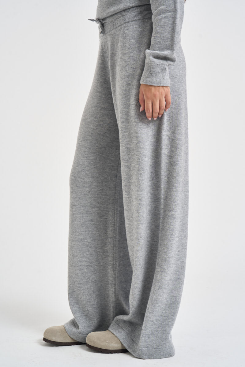 Pantaloni donna in maglia grigio mélange PAPW 150D AUTRY 