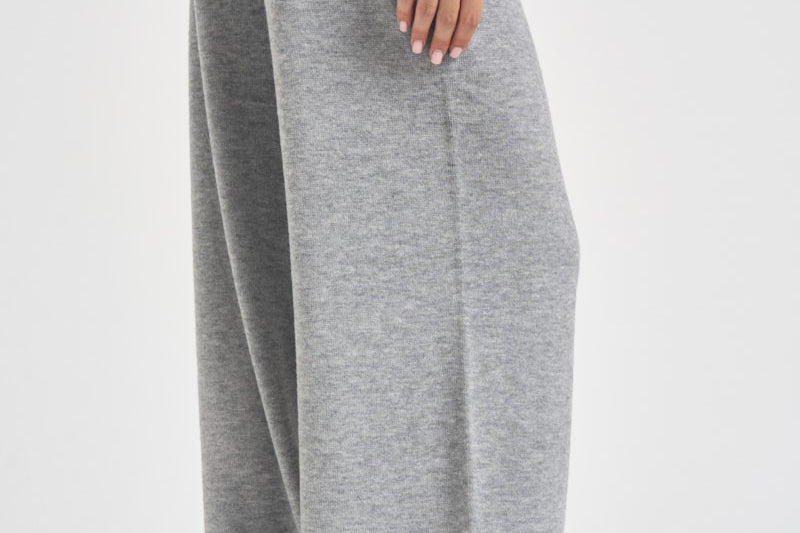 Pantaloni donna in maglia grigio mélange PAPW 150D AUTRY 