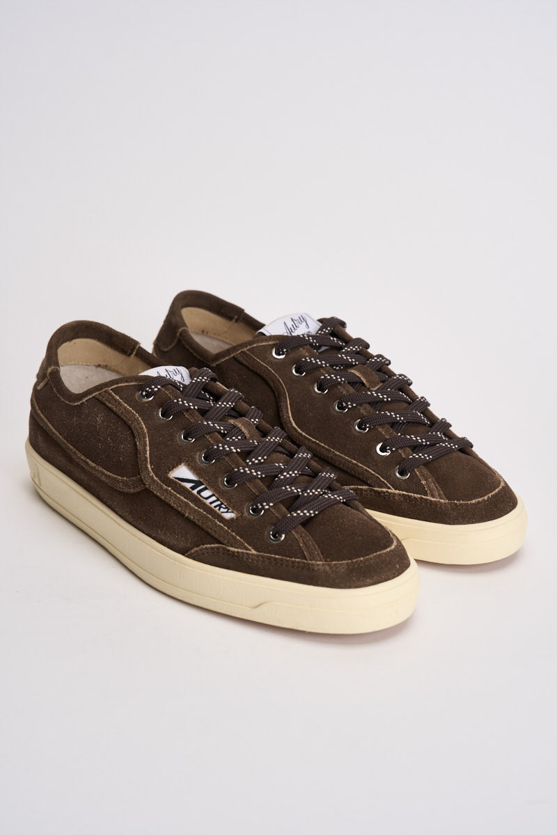 Sneakers uomo Windscape low in suede marrone SCLM KQ02 AUTRY 