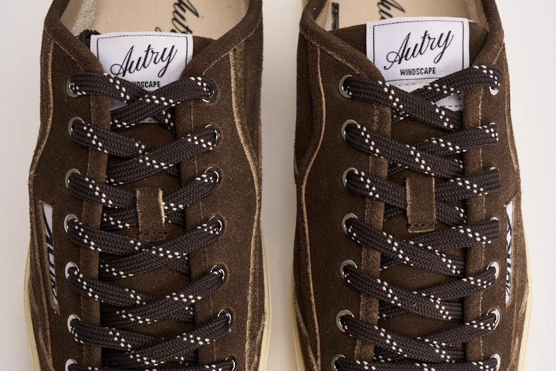 Sneakers uomo Windscape low in suede marrone SCLM KQ02 AUTRY 