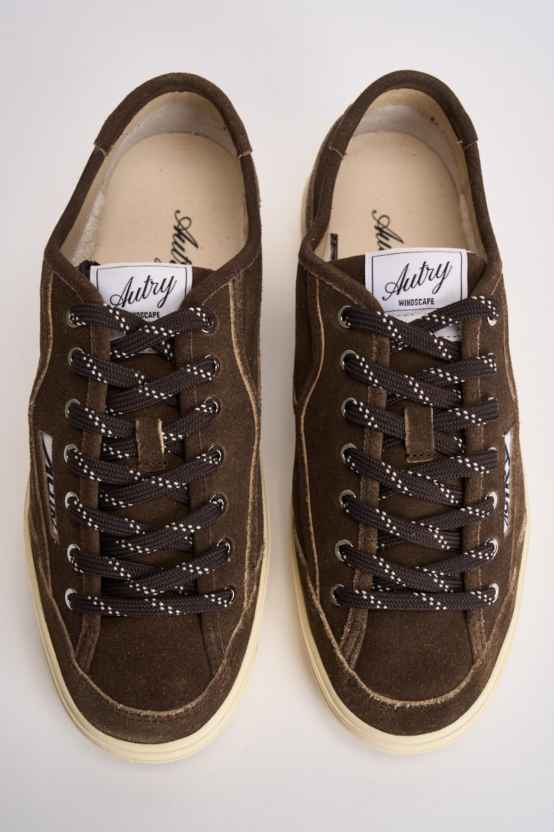 Sneakers uomo Windscape low in suede marrone SCLM KQ02 AUTRY 