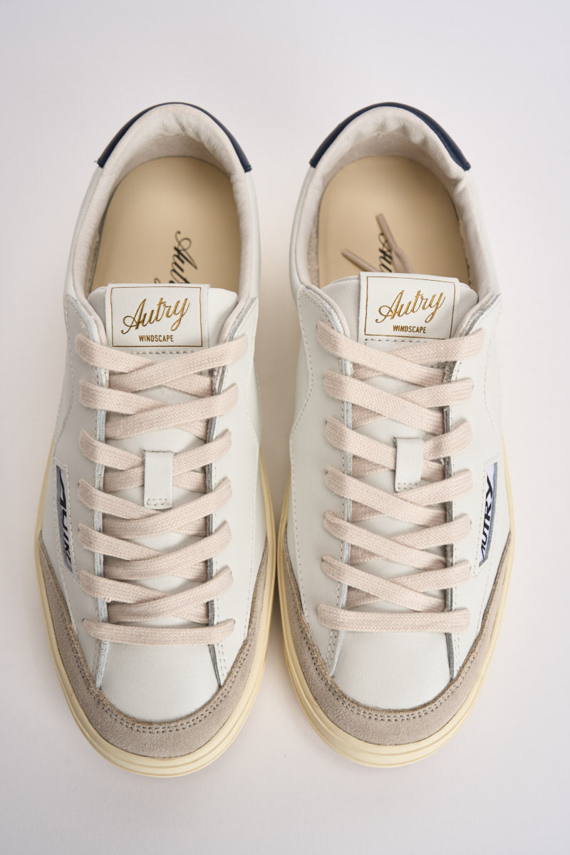 Sneakers uomo Windscape low bianca e blu SCLM UK05 AUTRY 