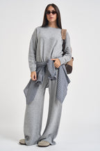 Felpa donna a girocollo grigia SEPW 149D AUTRY 
