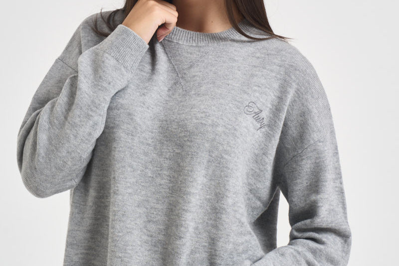 Felpa donna a girocollo grigia SEPW 149D AUTRY 