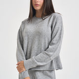 Felpa donna a girocollo grigia SEPW 149D AUTRY 
