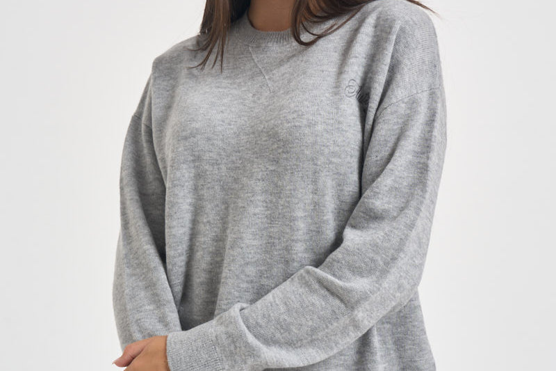Felpa donna a girocollo grigia SEPW 149D AUTRY 
