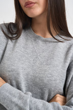 Felpa donna a girocollo grigia SEPW 149D AUTRY 