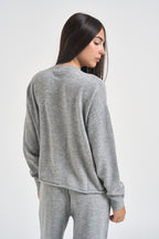 Felpa donna a girocollo grigia SEPW 149D AUTRY 