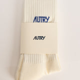 Calzini donna a costine blu e panna SOPU 0551 AUTRY 