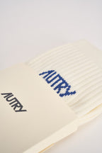 Calzini donna a costine blu e panna SOPU 0551 AUTRY 
