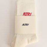 Calzini donna a costine rossi e panna SOPU 0557 AUTRY 
