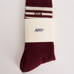 Calze uomo bordeaux e bianche SOPU 058E AUTRY 