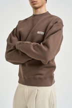 Felpa uomo girocollo marrone chiaro SWPX 115Q AUTRY 