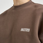 Felpa uomo girocollo marrone chiaro SWPX 115Q AUTRY 