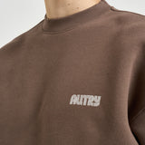 Felpa uomo girocollo marrone chiaro SWPX 115Q AUTRY 