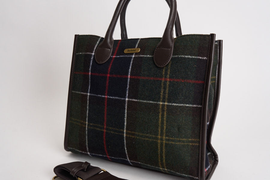 Borsa donna tote Barrhill tartan verde LBA0423 OL91 BARBOUR 