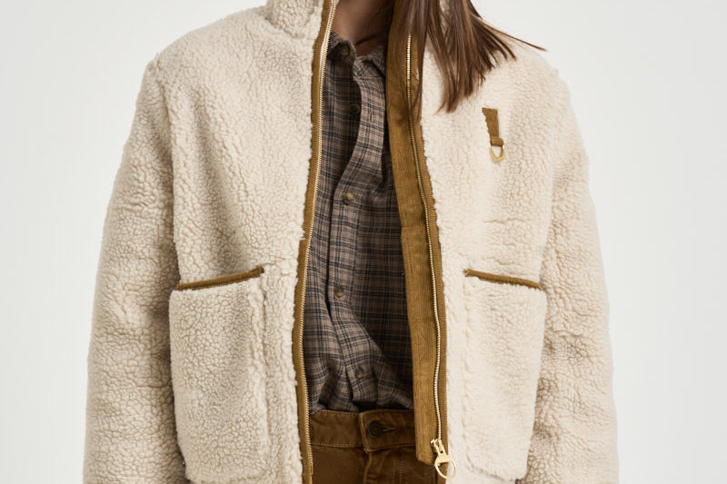 Giacca donna Eleonore in pile ecrù LCA0427 CR11 BARBOUR 