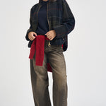 Giacca donna in pile con motivo tartan multicolor LFL0090 TN43 BARBOUR 