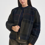 Giacca donna in pile con motivo tartan multicolor LFL0090 TN43 BARBOUR 