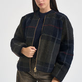 Giacca donna in pile con motivo tartan multicolor LFL0090 TN43 BARBOUR 
