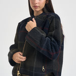 Giacca donna in pile con motivo tartan multicolor LFL0090 TN43 BARBOUR 