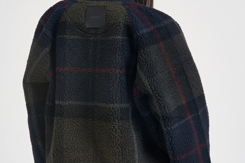 Giacca donna in pile con motivo tartan multicolor LFL0090 TN43 BARBOUR 