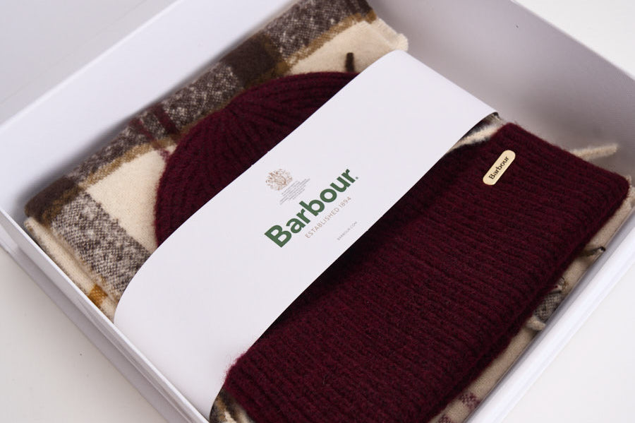 Set regalo Olivia berretto e sciarpa coordinati LGS0107 TN92 BARBOUR 