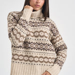 Maglia donna a collo alto beige LKN1560 CR52 BARBOUR 