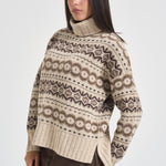 Maglia donna a collo alto beige LKN1560 CR52 BARBOUR 