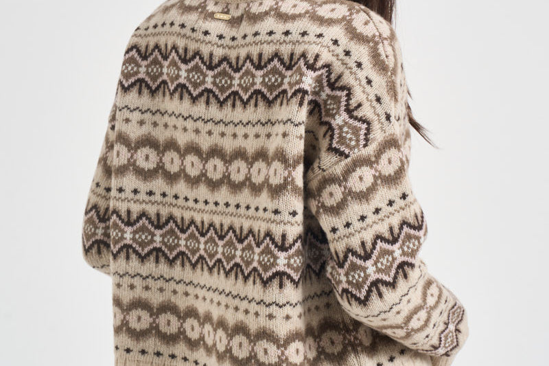 Maglia donna a collo alto beige LKN1560 CR52 BARBOUR 