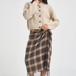 Cardigan donna in maglia a coste beige LKN1817 CR52 BARBOUR 