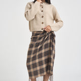 Cardigan donna in maglia a coste beige LKN1817 CR52 BARBOUR 