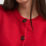 Cardigan donna a girocollo rosso LKN1847 RE84 BARBOUR 