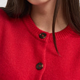 Cardigan donna a girocollo rosso LKN1847 RE84 BARBOUR 