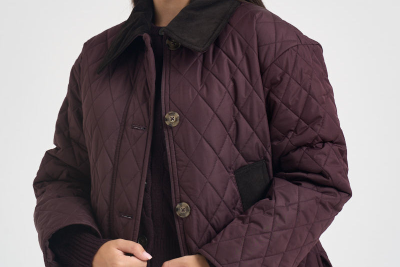 Giacca donna Moira trapuntata vino LQU1940 BR92 BARBOUR 