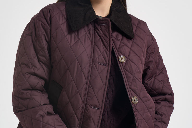 Giacca donna Moira trapuntata vino LQU1940 BR92 BARBOUR 