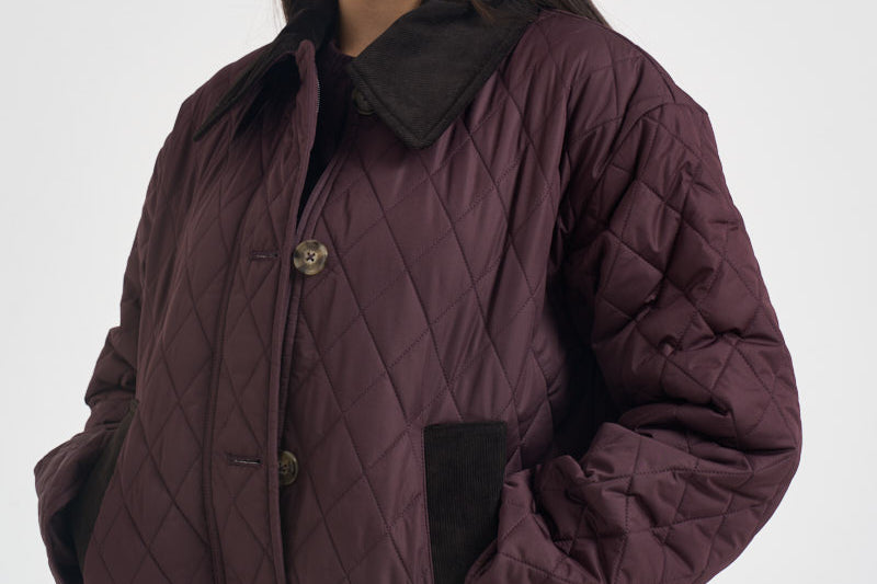 Giacca donna Moira trapuntata vino LQU1940 BR92 BARBOUR 