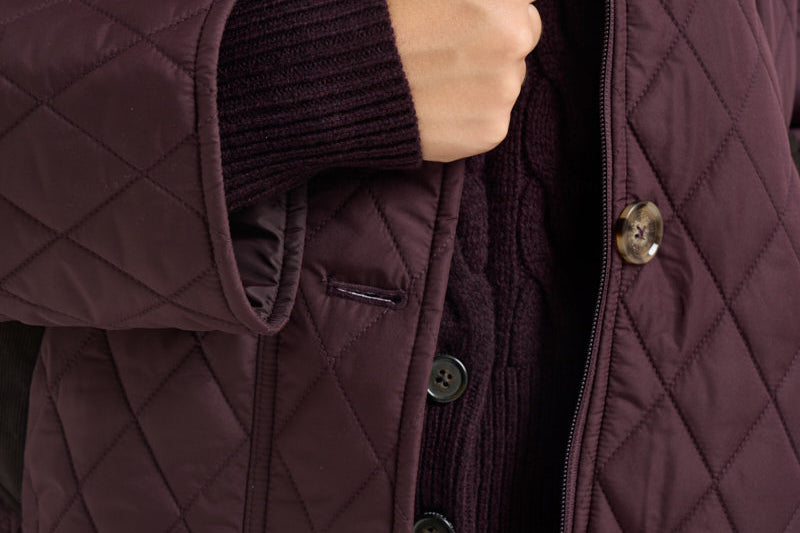 Giacca donna Moira trapuntata vino LQU1940 BR92 BARBOUR 