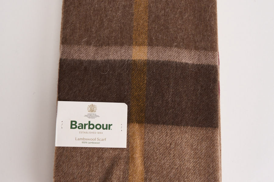 Sciarpa uomo tartan beige e marrone LSC0354 TN91 BARBOUR 