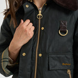 Giacca donna Catton Wax in cotone cerato verde scuro LWX1333 SG51 BARBOUR 