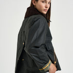 Giacca donna Catton Wax in cotone cerato verde scuro LWX1333 SG51 BARBOUR 