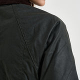 Giacca donna Beadnell Waxed verde petrolio e marrone LWX1403 SG51 BARBOUR 