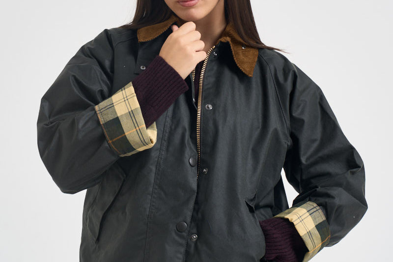 Giacca donna transport wax cerata verde scuro LWX1410 SG71 BARBOUR 