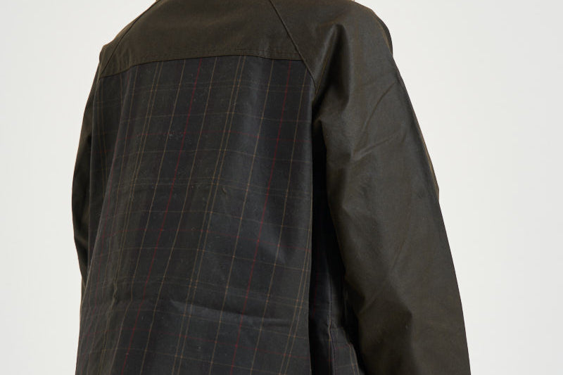 Giacca donna Irene wax motivo tartan verde oliva LWX1557 OL71 BARBOUR 