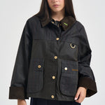 Giacca donna Spey Wax in cotone cerato tartan verde LWX1584 OL71 BARBOUR 