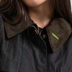 Giacca donna Spey Wax in cotone cerato tartan verde LWX1584 OL71 BARBOUR 